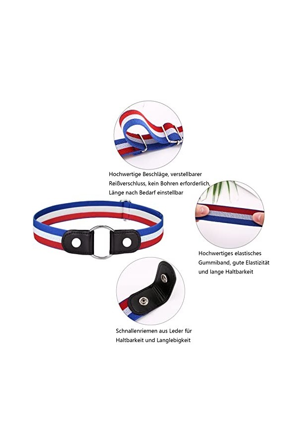 WUDQIJI Lot de 2 ceintures élastiques sans boucle - Sans boucle - Pour femme - Élastique - Sans boucle - Pour vêtements, jean