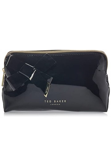 Ted Baker Nicolai, Trousse de Maquillage avec nœud en Vinyle Femme, Noir, Taille Unique