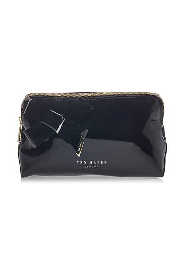 Ted Baker Nicolai, Trousse de Maquillage avec nœud en Vinyle Femme, Noir, Taille Unique
