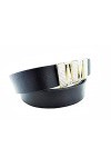 KIRALOVE Ceinture fille - idée cadeau originale - noir - simili cuir - boucle avec coeurs et - ceinture pour femme - excellen