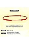 Ceintures de taille pour robes ceinture de taille en cuir PU rouge ceinture de robe mince et étroite réglable ceintures de ta