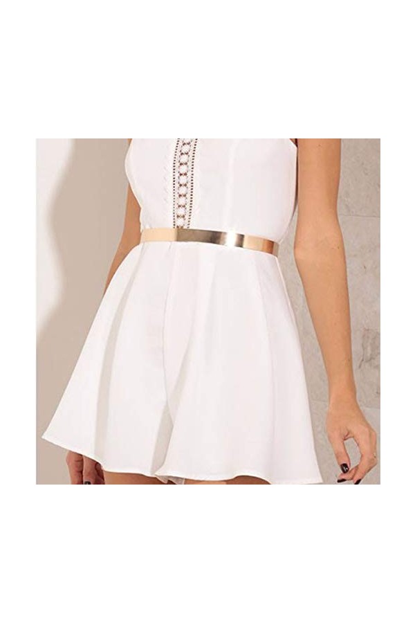 Asudaro Chaîne de Taille Femmes Ceinture Chaînes de Corps Bijoux Cassette Paillettes en Métal Ceinture Robe Décorative en Cei