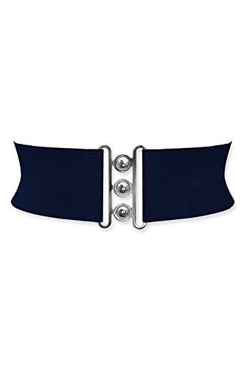 BlackButterfly Ceinture Élastique - 3 Pouces Large Bleu Nuit, S 