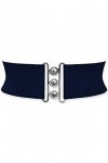 BlackButterfly Ceinture Élastique - 3 Pouces Large Bleu Nuit, S 
