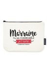 Manahia Pochette Cadeau Marraine - Marraine tu es Formidable, Je taime jusquaux étoiles - 20x15cm - 100% Coton - Annonce Fu
