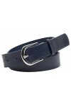BlackButterfly Femmes Véritable 100% Cuir Ceinture de Jeans Bleu Nuit, XXL 