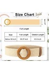 SATINIOR 2 Ceintures Tressées Élastiques en Paille avec Boucle Style Bois