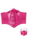 Spldsun Ceinture Corset, Élastique Corset, Corset Serre Taille, Cuir, Ajustable, pour Dames, Filles, Halloween, Jeu Rôle Noi