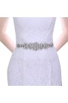 TOPQUEEN Ceintures de mariage en cristal pour dames,Ceinture de mariée en strass, ceinture de mariée en strass perles de mari