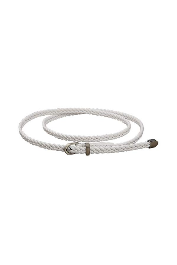 Nureinss - Ceinture tressée - Fine - Pour femme - Idéale pour robe, café, taille unique