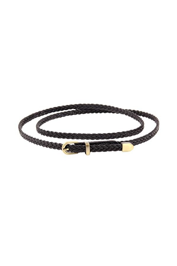 Nureinss - Ceinture tressée - Fine - Pour femme - Idéale pour robe, café, taille unique
