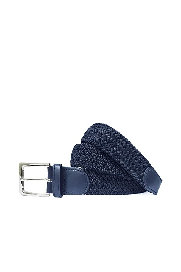 Gloop Ceinture élastique unisexe en tissu tressé - Ceinture extensible - Pour homme et femme - BE201701 - Multicolore - 120 c