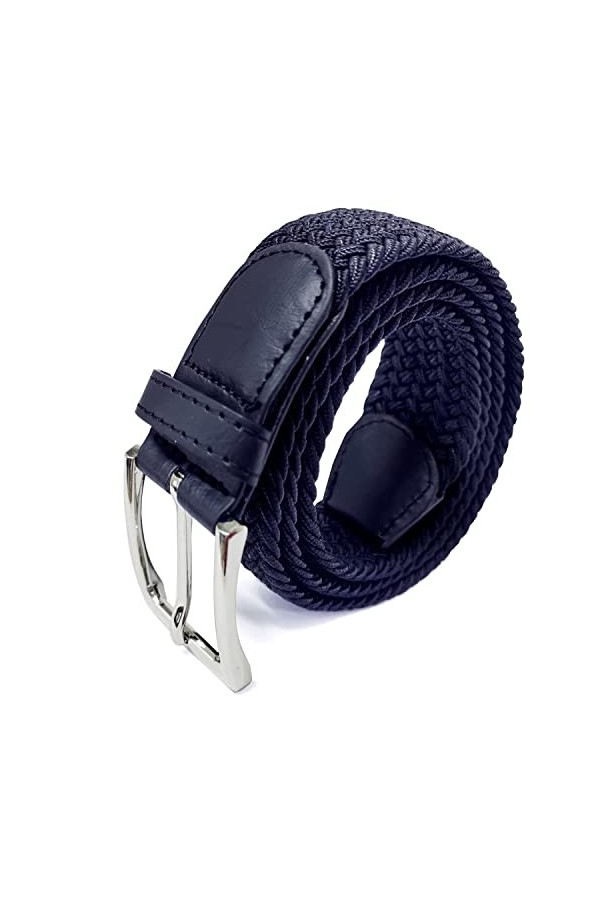 Gloop Ceinture élastique unisexe en tissu tressé - Ceinture extensible - Pour homme et femme - BE201701 - Multicolore - 120 c