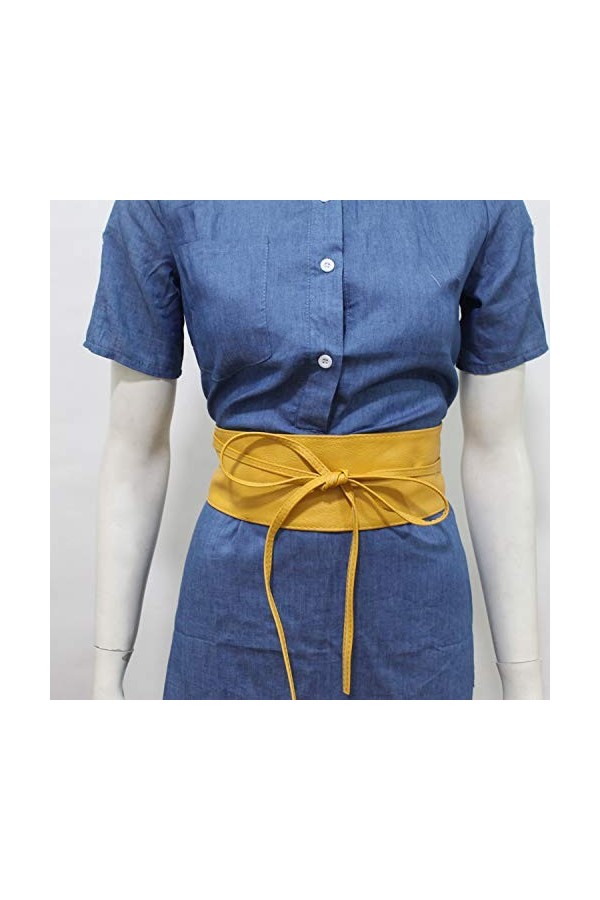 Glamexx24 Ceinture femme large similicuir Obi ceinture portefeuille classique