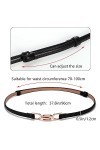 2 Pcs Ceinture Fine Pour Femme Ceinture Étroite Ceinture Cuir Ajustable Boucle Métal Ceinture Fine Taille Ceinture Nouer Skin