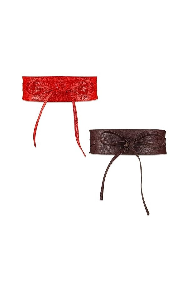 Ceinture Large à NœUd Noué Femme Ceinture Large OrnéE Ceinture Large éLastique Convient Aux Robes, Chemises, Accessoires Simp