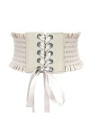 Meschett Ceinture de taille élastique à lacets large pour femmes,ceinture de corset de taille élastique pour pardessus de rob