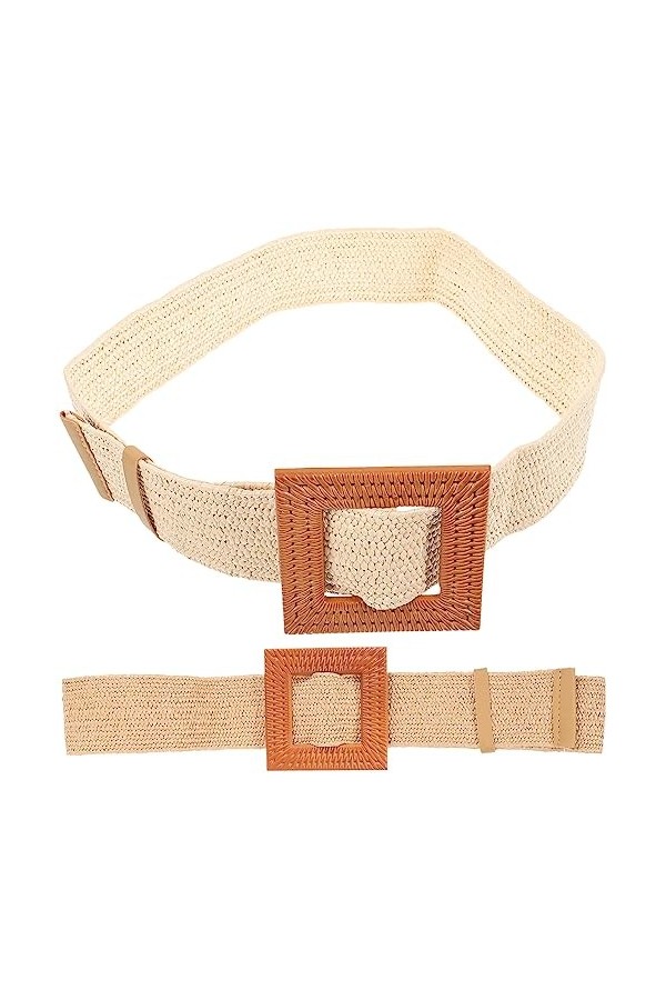GALPADA Ceinture De Mode 2 Pièces Femmes Ceintures De Taille Fille Ceinture Réglable Ceintures Tissées Ceintures Pour Pantalo