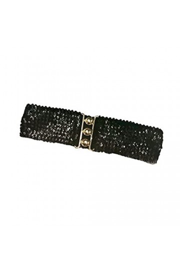 Ceinture habillée pour femme - Couleur vive - Boucle exquise, Noir , S