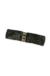 Ceinture habillée pour femme - Couleur vive - Boucle exquise, Noir , S