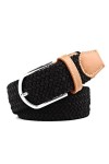 LYFANG 1 ceinture élastique tendance en toile pour femme avec boucle tricotée réglable pour jeans