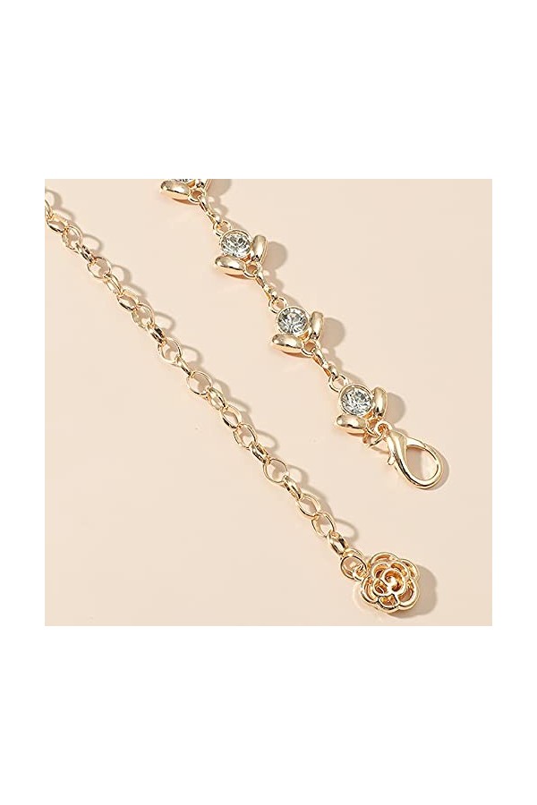 TIREOW Ceinture De Robe De Ceinture Mince De Perle De Mode De Dames, Robe Ceinture Anneau En Métal, Ceinture Longue Chaîne Ré