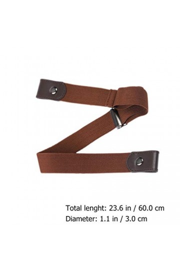 Amosfun Lot de 2 Ceintures Extensibles pour Femme avec Boucle Plate - sans Perforation - pour Jeans, Pantalons, Robes