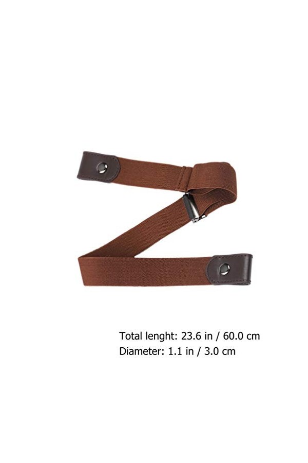 Amosfun Lot de 2 Ceintures Extensibles pour Femme avec Boucle Plate - sans Perforation - pour Jeans, Pantalons, Robes