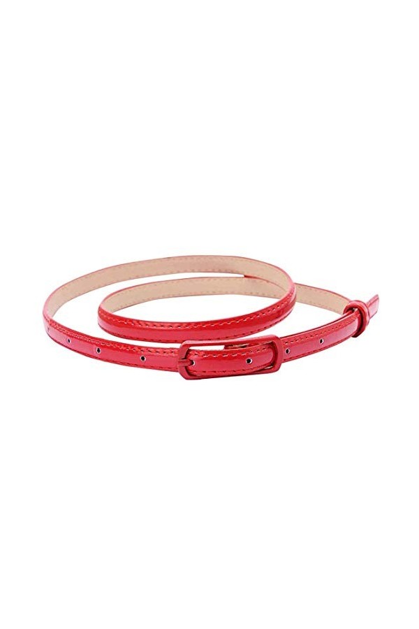 Selighting Ceinture Femme en Cuir PU pour Pantalons Jeans Robe Rouge 