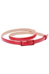 Selighting Ceinture Femme en Cuir PU pour Pantalons Jeans Robe Rouge 