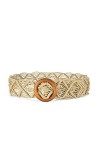 Ceinture Corde Tressée Boho Pour Femme, Larges Élastique Ceintures de Vêtements avec Boucle en Bois Décorative Pour Robe Dét