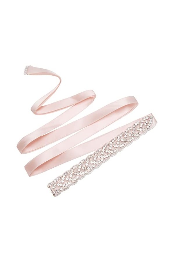 Jeesblsy Strass Ceinture de Mariée, Nuptiale Ruban Ceinture de Mariage avec Cristal Accessoire pour Robes de Bal Sash Embelli