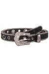 Ceinture élégante au design vintage avec des rivets et des strass,Ceinture Extensible Vintage avec Boucle Métallisée, ajustab