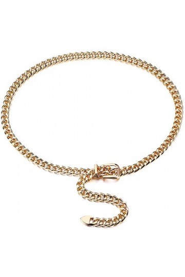 Coucoland Ceinture Femme en Métal à Chaîne Ceinture à Plusieures Couches Ceinture Chaîne Or Accesssoire pour Robe Pantalon