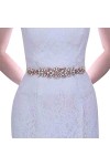 Azaleas S423 Ceinture de mariage en or rose avec strass pour femme, Rose vigne., taille unique