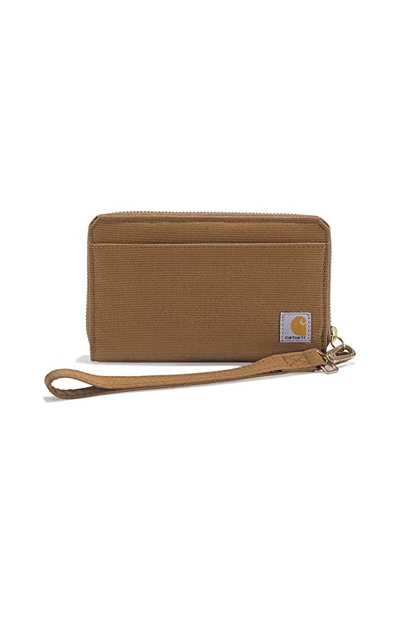 Carhartt Portefeuille en Toile Robuste pour Femme, Disponible en Plusieurs Styles et Couleurs, Pochette en Nylon Canard vin 