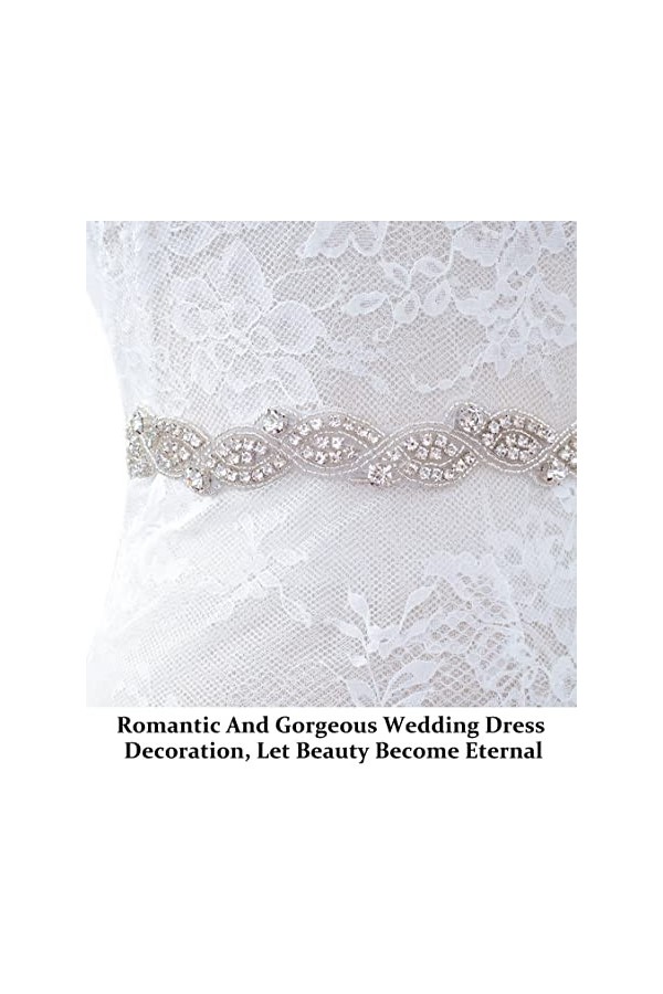 Ceinture de mariée ceinture de ceinture pour robe de mariée Ivoire cristal ceinture robe de mariée scintillante ceinture Flor