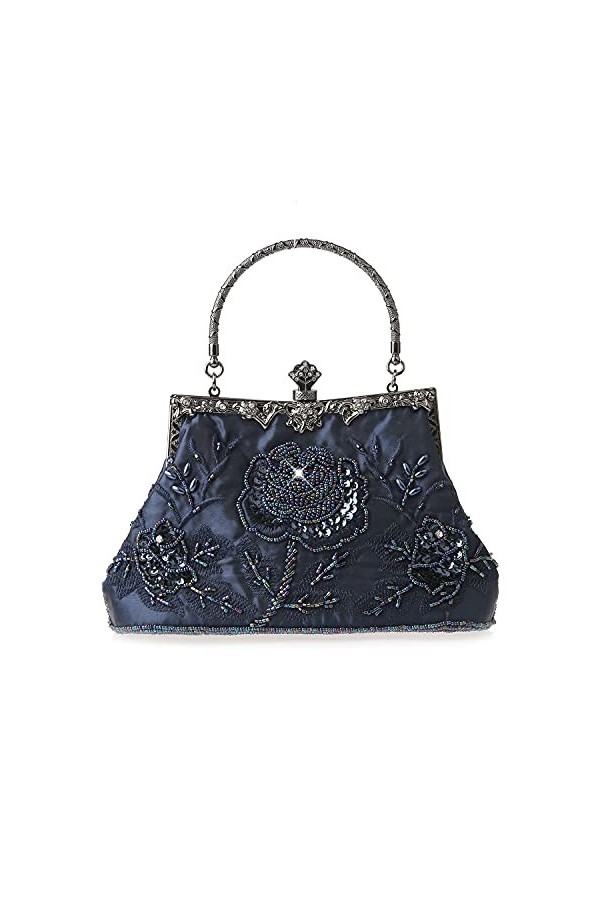 DA BODAN Vintage Floral Perlé Strass Broderie Dembrayage Paillettes De Mariage De Bal De Noce Sac De Mariée Bandoulière Soir