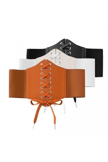 Udekit Ceinture Corset Élastique Femme Vintage Cinch Ceinture Rouge