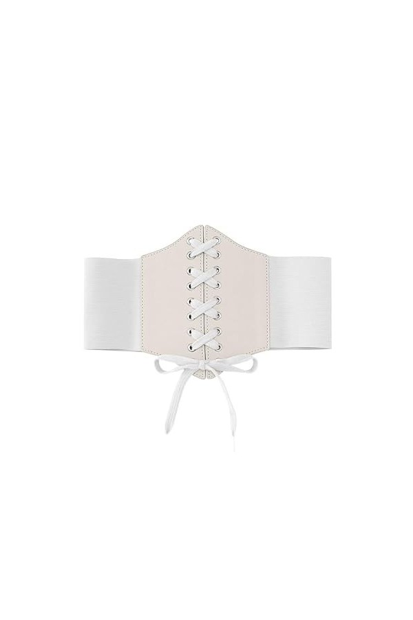 Udekit Ceinture Corset Élastique Femme Vintage Cinch Ceinture Rouge