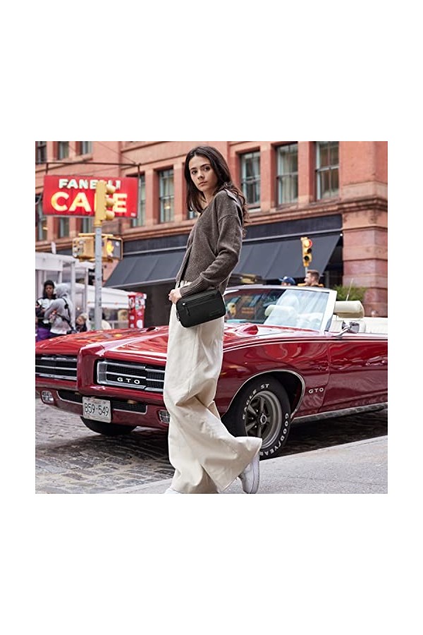 Travelon Petit sac bandoulière Metro convertible, antivol, noir Noir - 43416-500