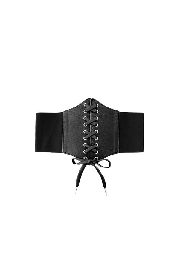 Udekit Ceinture Corset Élastique Femme Vintage Cinch Ceinture Rouge