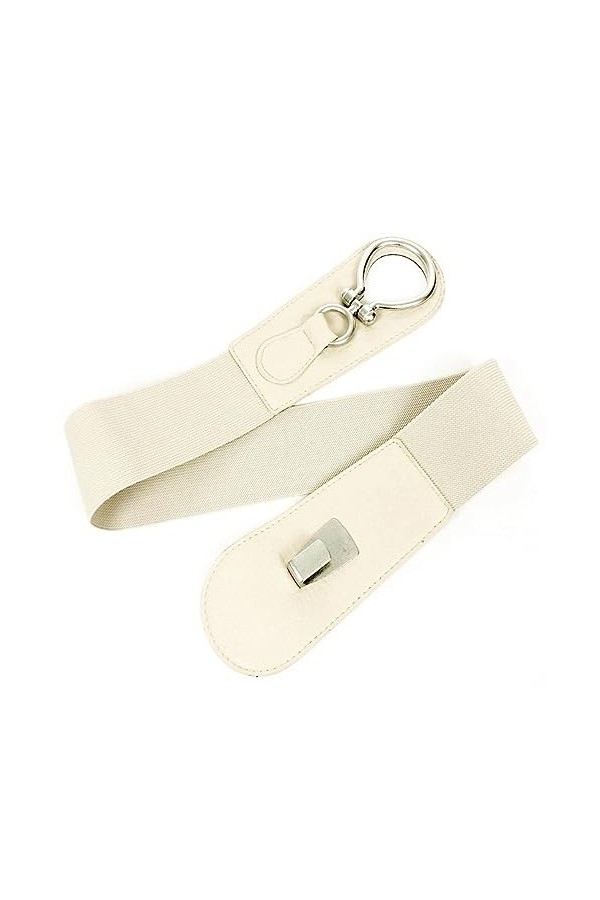 LIVAN - Ceinture femme - ceinture Large Élastique Extensible souple taille - Métal Clouté Crochet Boucle - taille 75cm 80cm -