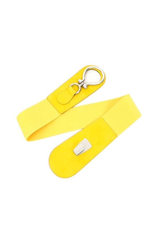 LIVAN - Ceinture femme - ceinture Large Élastique Extensible souple taille - Métal Clouté Crochet Boucle - taille 75cm 80cm -