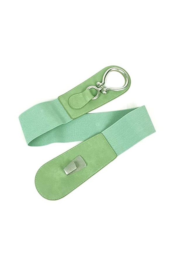 LIVAN - Ceinture femme - ceinture Large Élastique Extensible souple taille - Métal Clouté Crochet Boucle - taille 75cm 80cm -