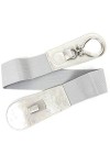 LIVAN - Ceinture femme - ceinture Large Élastique Extensible souple taille - Métal Clouté Crochet Boucle - taille 75cm 80cm -