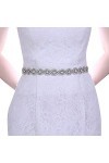 azaleas Ceinture de mariée fine avec cristal pour femme - Bleu - Taille unique
