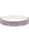 DTWAWA Ceinture élastique en strass pour femme - Taille large, Diamant blanc + ceinture noire, XS:taille 23.6/26.4"
