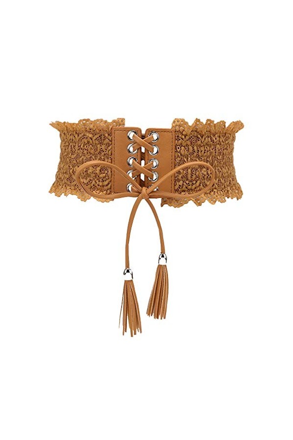 Femmes Large Lacets Cinch Ceinture Femme Tie Obi Cinch Élastique Vintage Corset Baudrier Pour Les Femmes Robe De Mariée Taill