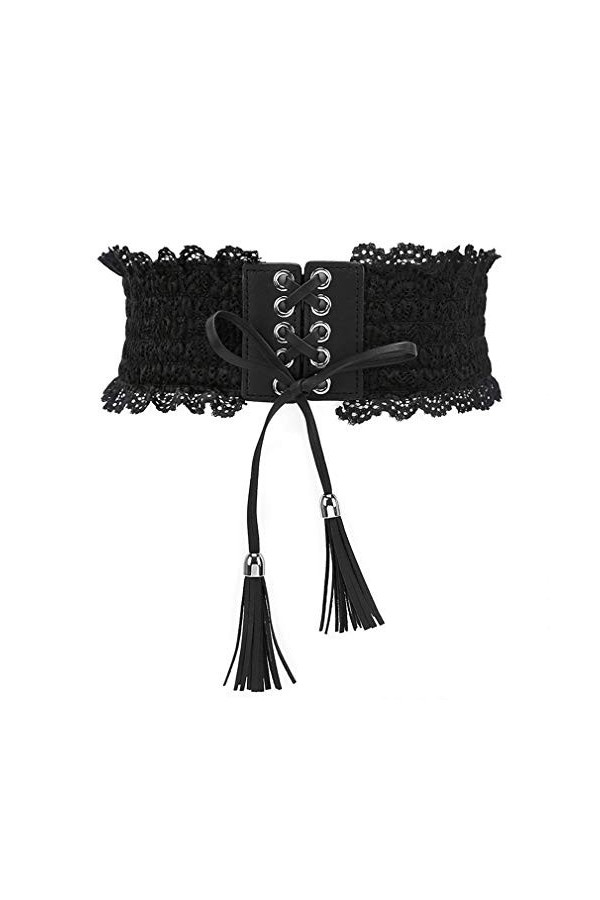 Femmes Large Lacets Cinch Ceinture Femme Tie Obi Cinch Élastique Vintage Corset Baudrier Pour Les Femmes Robe De Mariée Taill